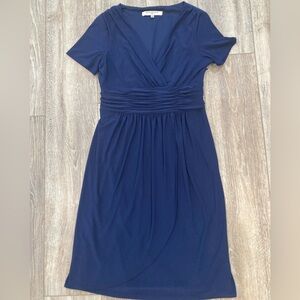 Evan-Picone Elegant Navy Blue Dress